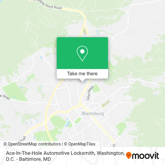 Ace-In-The-Hole Automotive Locksmith map
