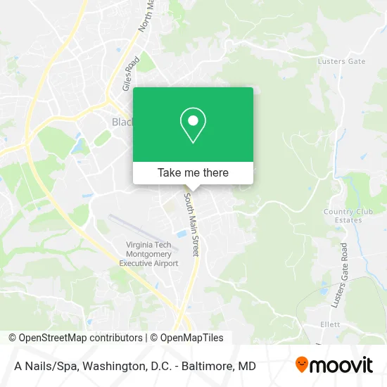 A Nails/Spa map