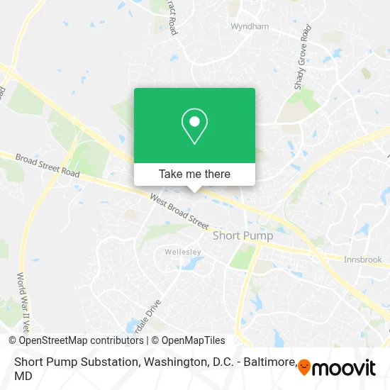 Short Pump Substation map