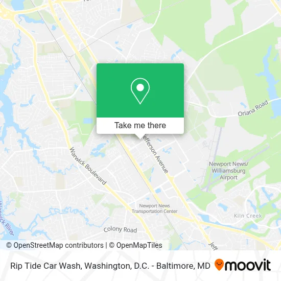 Rip Tide Car Wash map