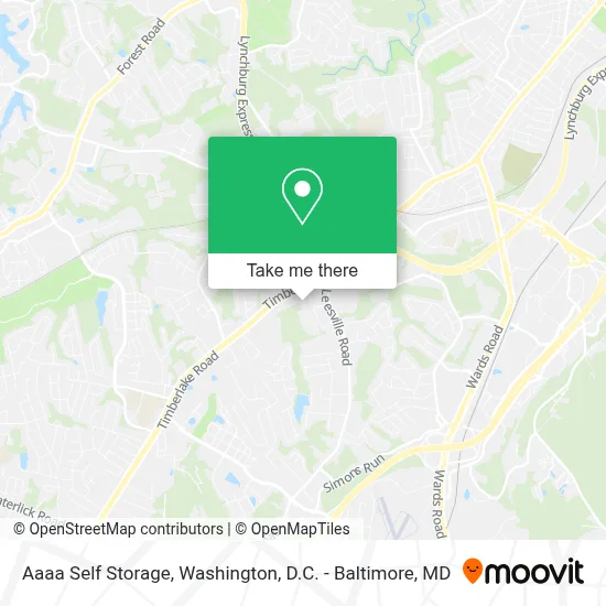 Aaaa Self Storage map