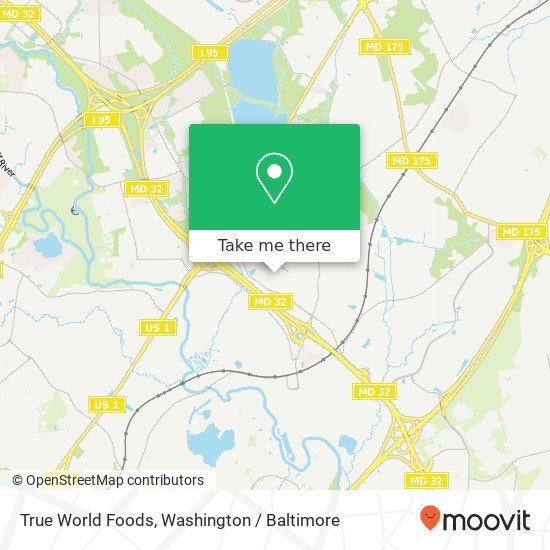 Mapa de True World Foods, 10640 Iron Bridge Rd