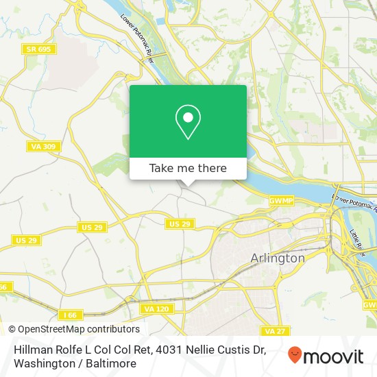 Mapa de Hillman Rolfe L Col Col Ret, 4031 Nellie Custis Dr