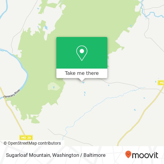 Sugarloaf Mountain, Comus Rd map