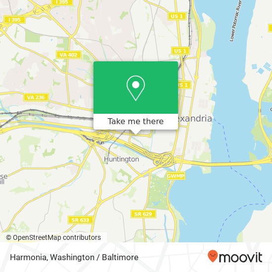Mapa de Harmonia, 2034 Eisenhower Ave