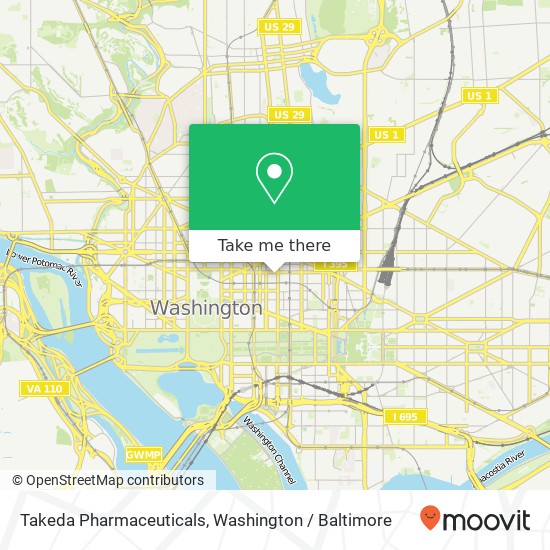 Mapa de Takeda Pharmaceuticals, 750 9th St NW