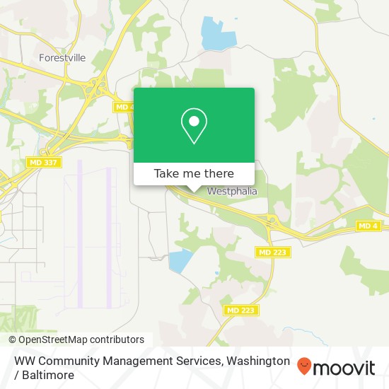 Mapa de WW Community Management Services, 9520 Pennsylvania Ave