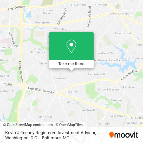 Mapa de Kevin J Feeney Registered Investment Advisor