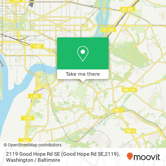 Mapa de 2119 Good Hope Rd SE (Good Hope Rd SE,2119), Washington, DC 20020