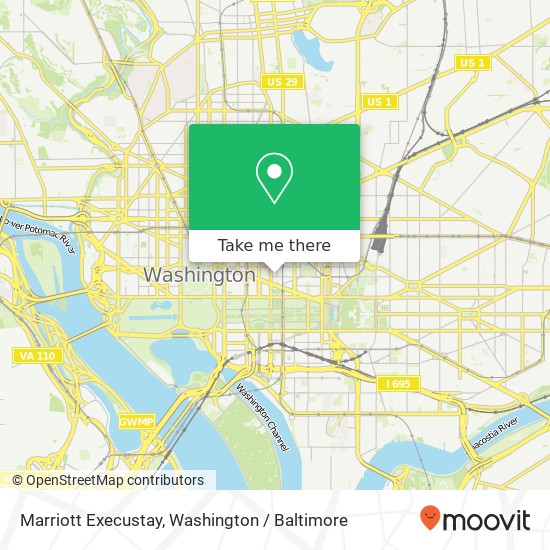 Mapa de Marriott Execustay, 400 8th St NW