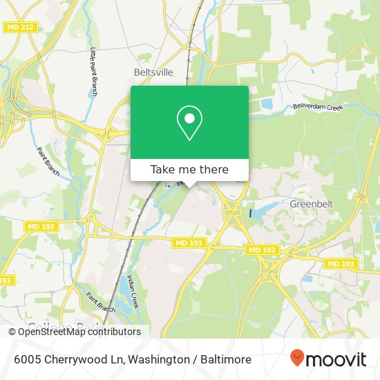 6005 Cherrywood Ln, Greenbelt, MD 20770 map