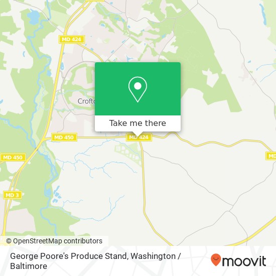 Mapa de George Poore's Produce Stand, Davidsonville Rd