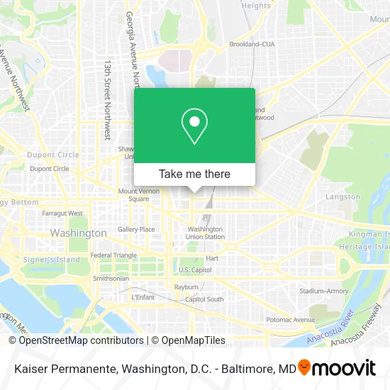 Kaiser Permanente map