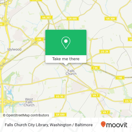 Falls Church City Library map