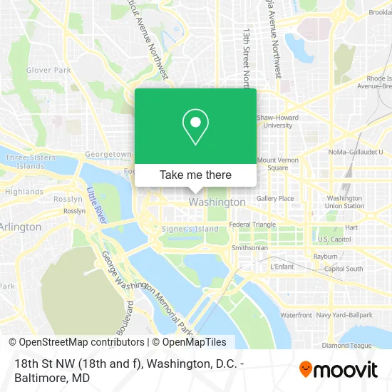 18th St NW (18th and f) map
