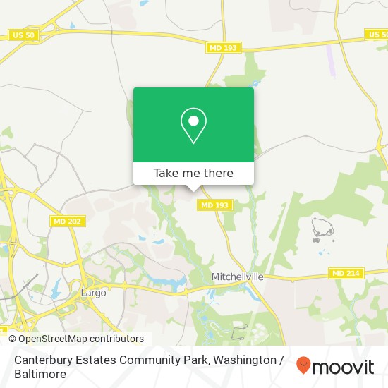 Mapa de Canterbury Estates Community Park, Waesche Dr