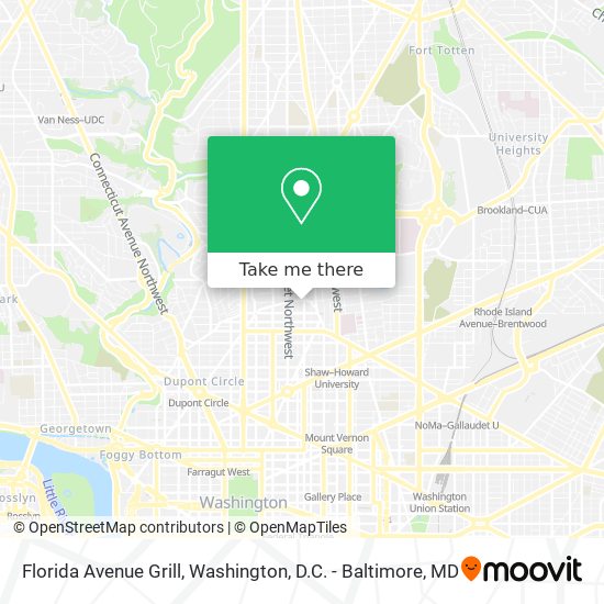Mapa de Florida Avenue Grill