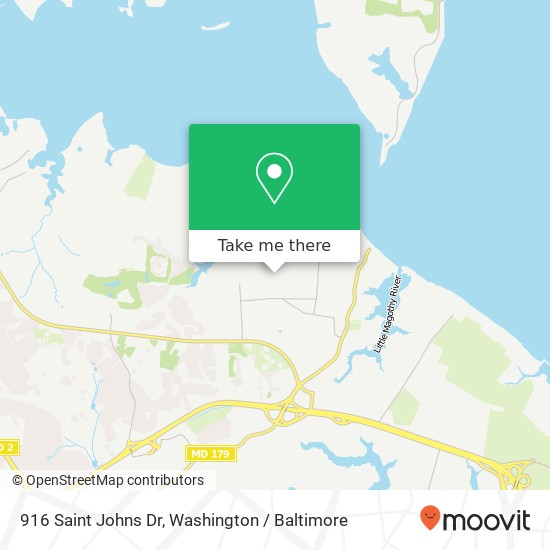 Mapa de 916 Saint Johns Dr, Annapolis, MD 21409
