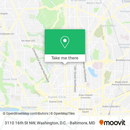 Mapa de 3110 16th St NW