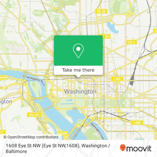 Mapa de 1608 Eye St NW (Eye St NW,1608), Washington, DC 20006