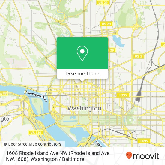 1608 Rhode Island Ave NW (Rhode Island Ave NW,1608), Washington, DC 20036 map