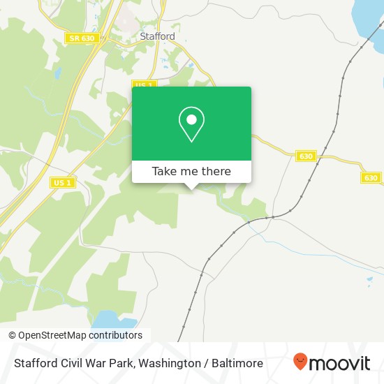 Mapa de Stafford Civil War Park, Mt Hope Church Rd