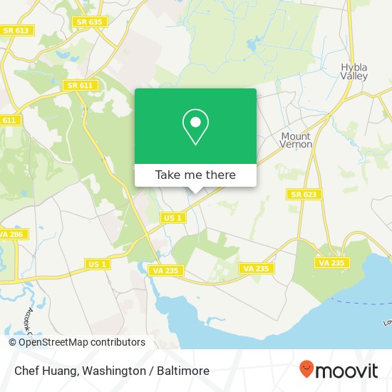 Mapa de Chef Huang, 8638 Richmond Hwy