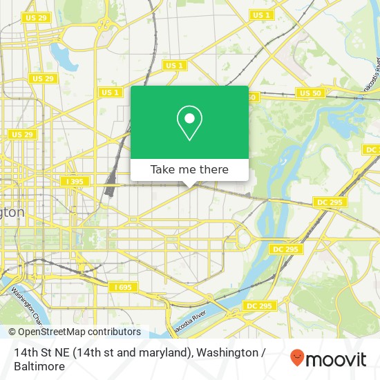 14th St NE (14th st and maryland), Washington, DC 20002 map