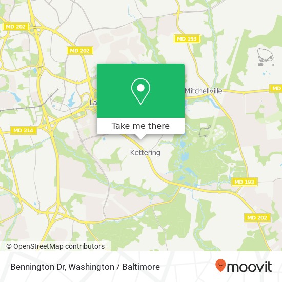 Bennington Dr, Upper Marlboro, MD 20774 map