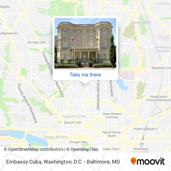 Mapa de Embassy Cuba