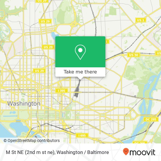 Mapa de M St NE (2nd m st ne), Washington, DC 20002
