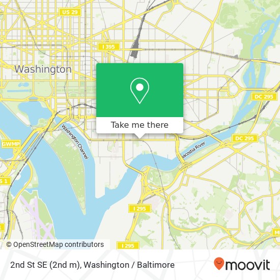 Mapa de 2nd St SE (2nd m), Washington, DC 20003