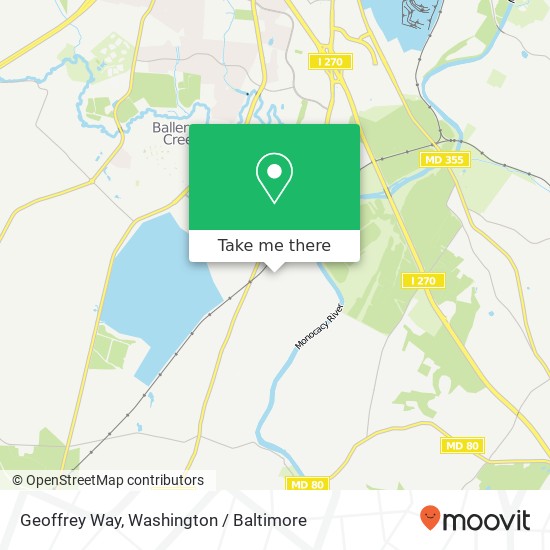 Mapa de Geoffrey Way, Frederick, MD 21704