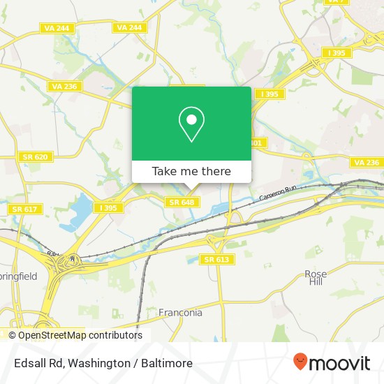 Mapa de Edsall Rd, Alexandria, VA 22312