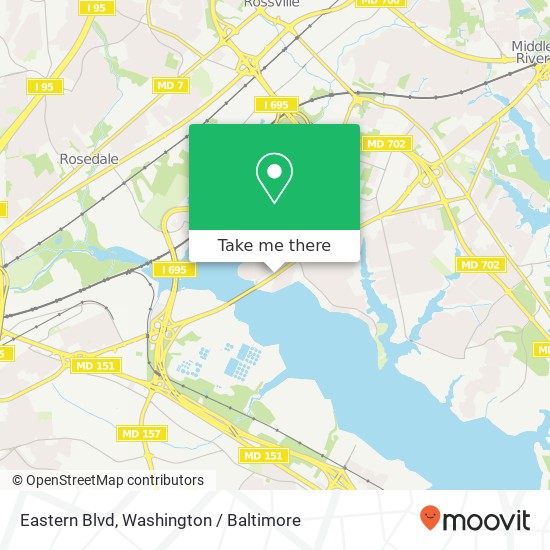 Mapa de Eastern Blvd, Essex, MD 21221