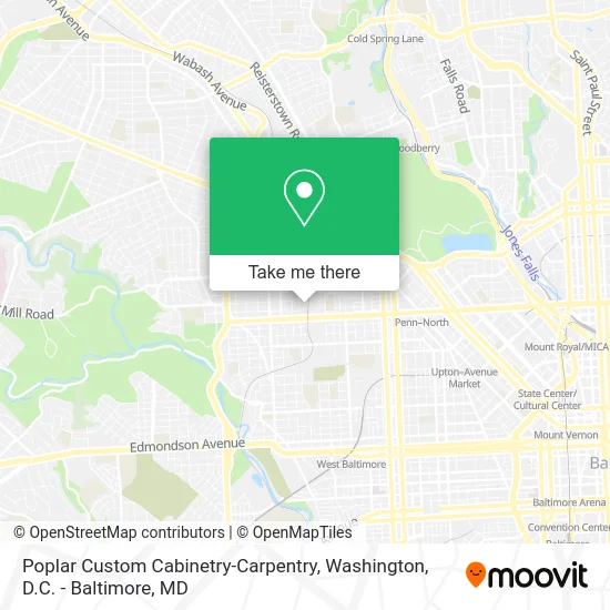 Poplar Custom Cabinetry-Carpentry map