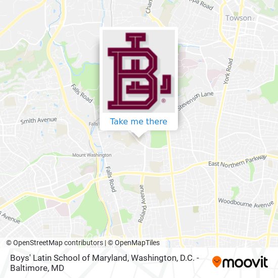 Mapa de Boys' Latin School of Maryland