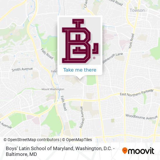 Boys' Latin School of Maryland map