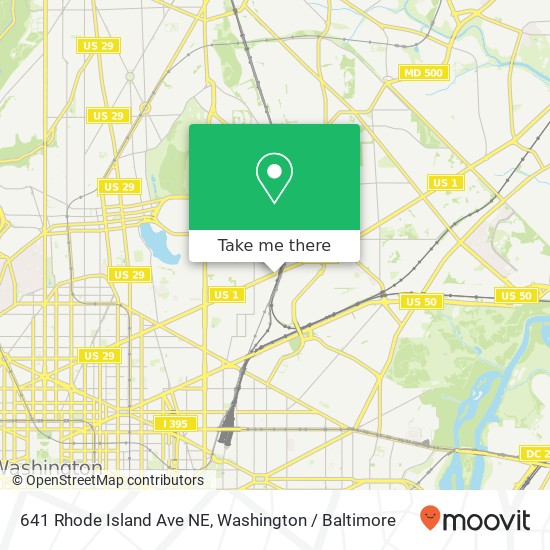641 Rhode Island Ave NE, Washington, DC 20002 map