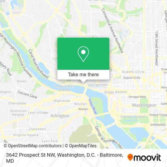 3642 Prospect St NW map