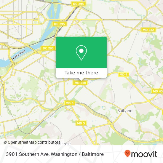 3901 Southern Ave, Suitland (SUITLAND), MD 20746 map