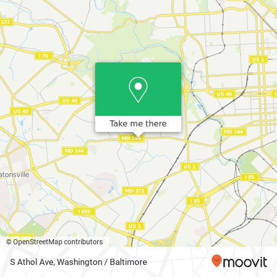 Mapa de S Athol Ave, Baltimore, <B>MD< / B> 21229