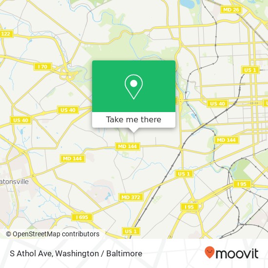 Mapa de S Athol Ave, Baltimore, <B>MD< / B> 21229