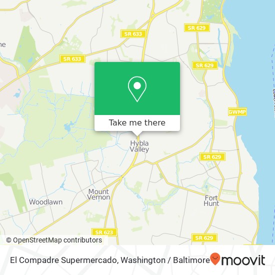 Mapa de El Compadre Supermercado, 7670 Richmond Hwy