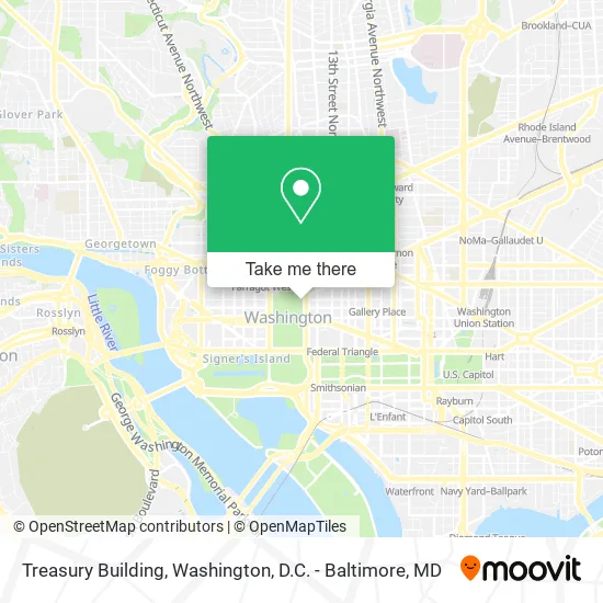 Mapa de Treasury Building