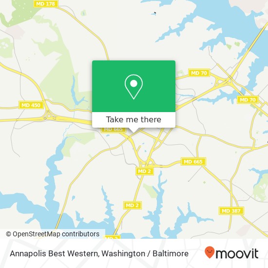 Mapa de Annapolis Best Western, 2520 Riva Rd