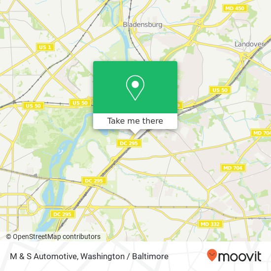Mapa de M & S Automotive, 1475 Kenilworth Ave NE