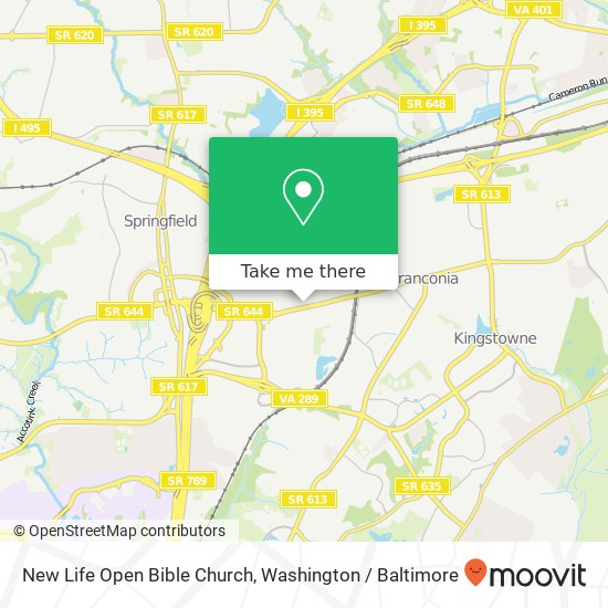 New Life Open Bible Church, 6434 Franconia Rd map