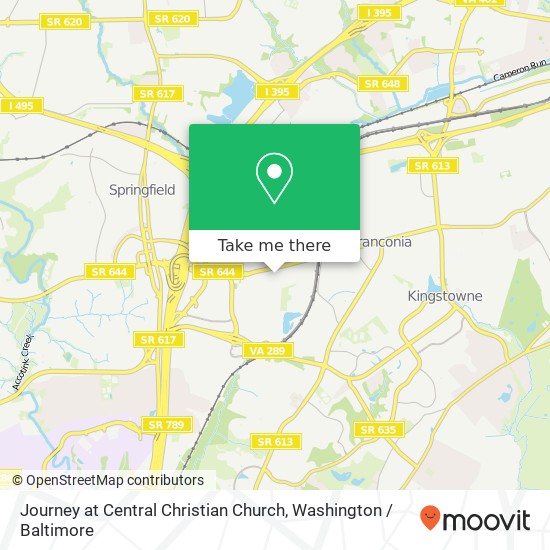 Journey at Central Christian Church, 6427 Franconia Rd map