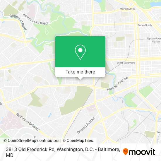 3813 Old Frederick Rd map